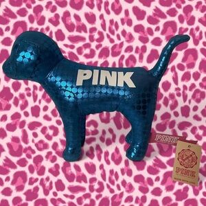 2009 NWT Victoria’s Secret PINK • Metallic Blue Disco Dog Plush